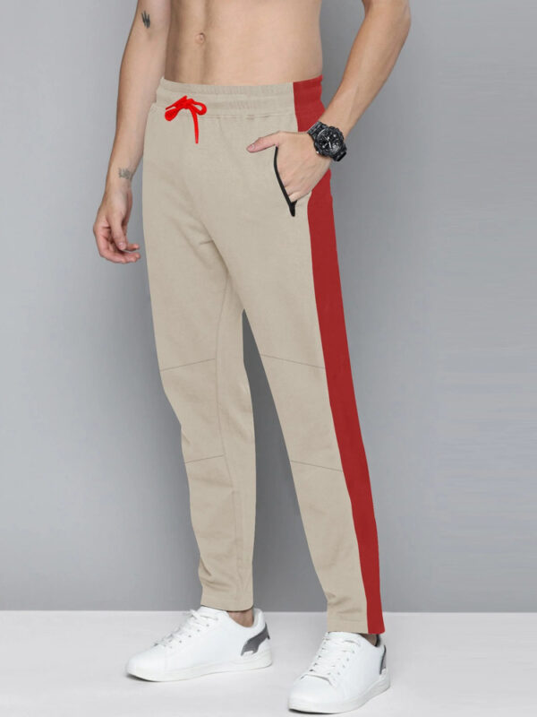 trouser in red and gray color